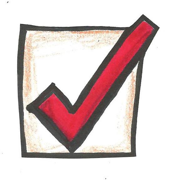 This is a clip art image of a check mark. 